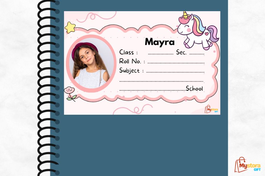 Unicorn Theme Personalized Name Slips - Sheet with 36 Labels