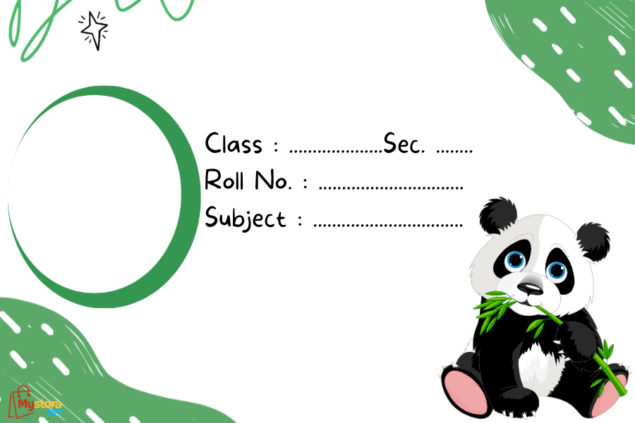 Panda Theme Personalized Name Slips - Sheet with 36 Label
